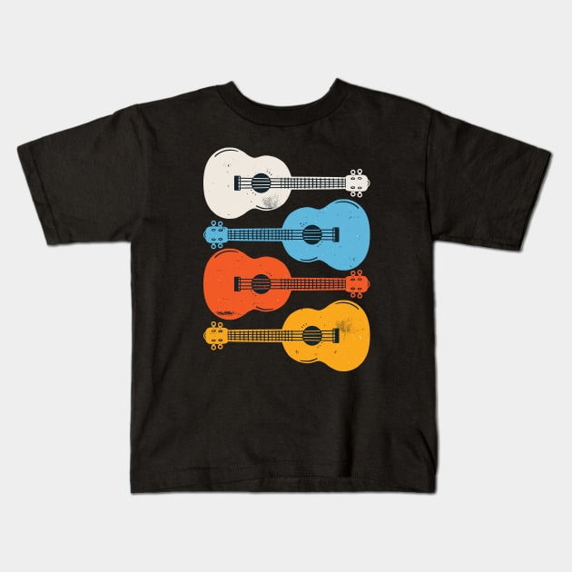 Cute & Colorful Guitar Illustration // Guitar Player Kids T-Shirt by SLAG_Creative